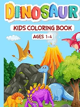 Dinosaur Kids Coloring Book cover